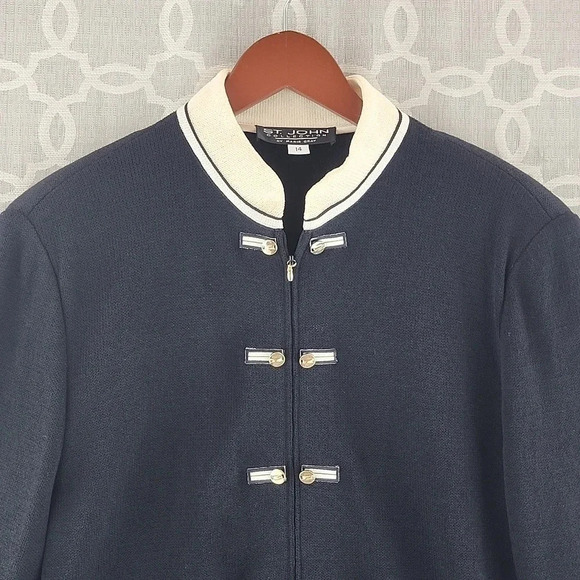 St. John Collection by Marie Gray Zip Up Long Sleeve Blazer Women's 14 -8184 - Picture 8 of 13